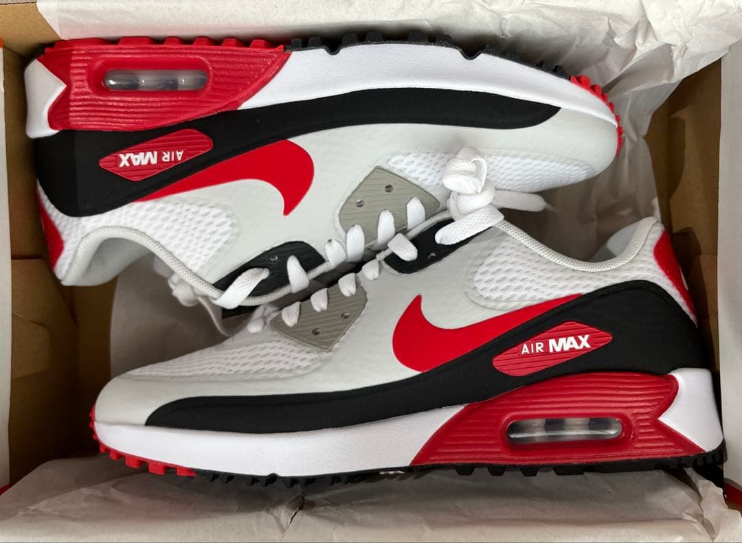 NIKE AIR MAX 90 G 赤 23 ナイキ エアマックス ゴルフ