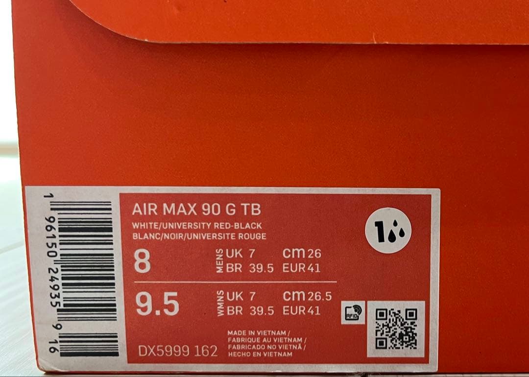 NIKE AIR MAX 90 G 赤 23 ナイキ エアマックス ゴルフ