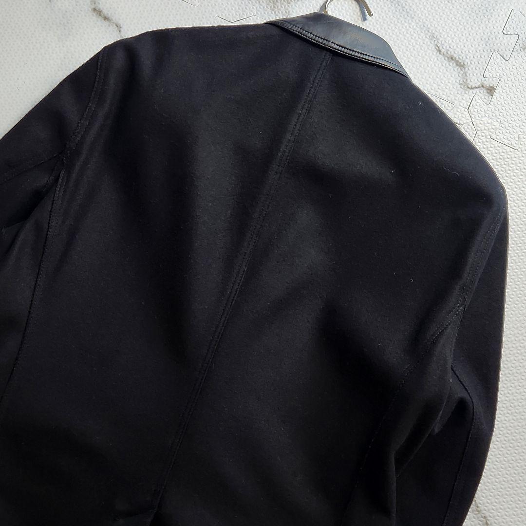 入手困難✨XL相当 HUGO BOSS テーラードジャケット レザー 切り替え