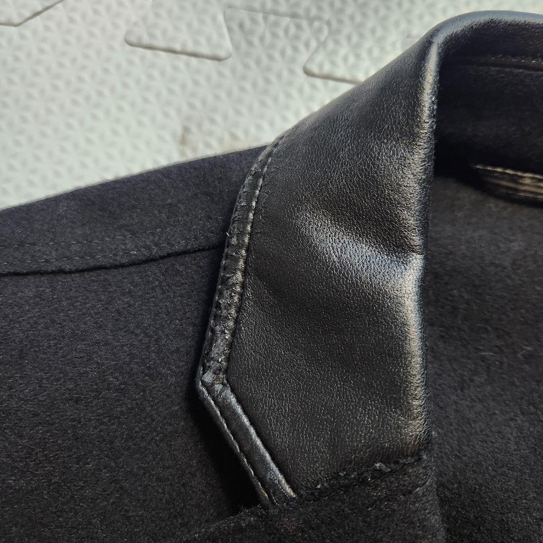 入手困難✨XL相当 HUGO BOSS テーラードジャケット レザー 切り替え