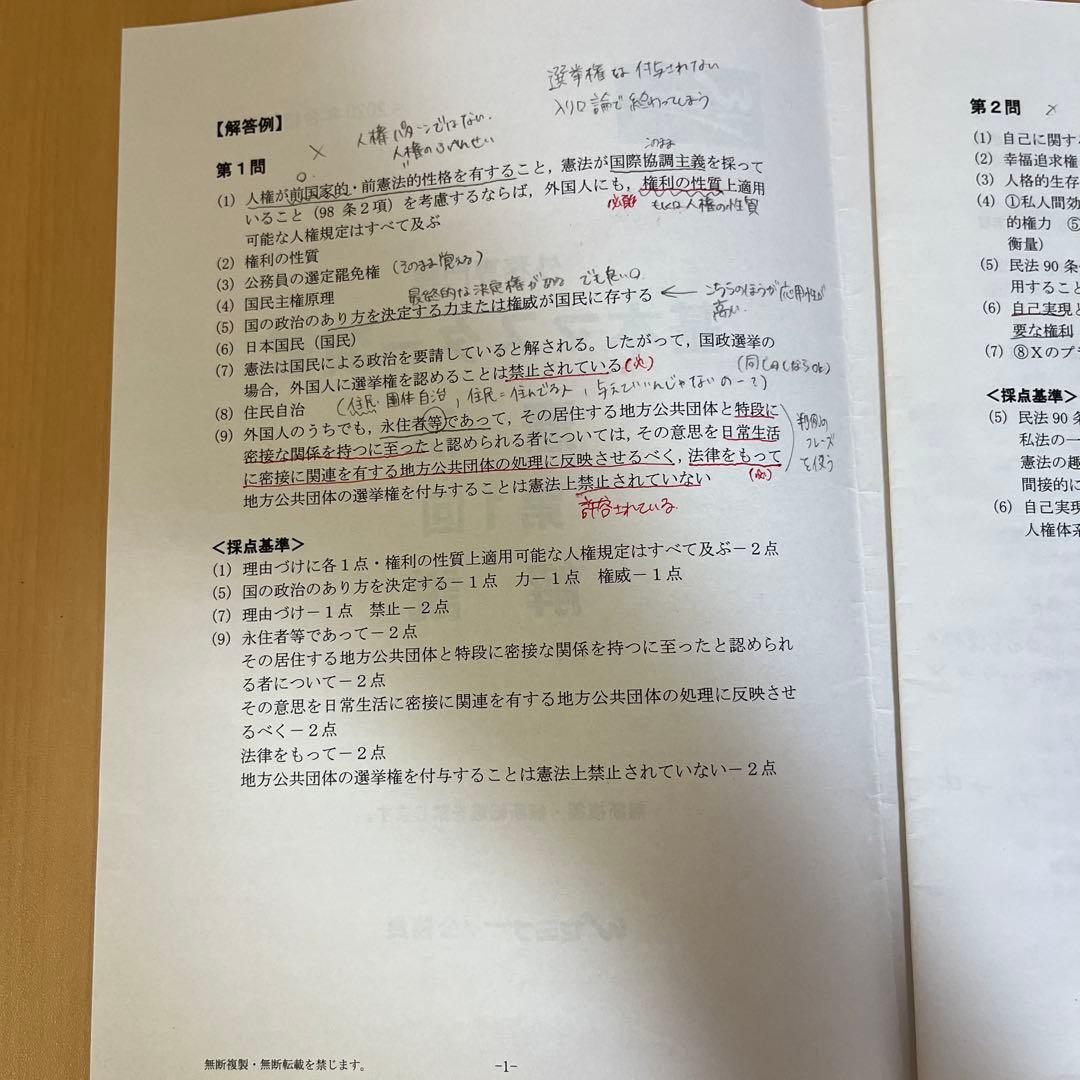 TAC外務専門職　憲法(基本＆論文マスター、基本＆論文マスター演習、論文答練)