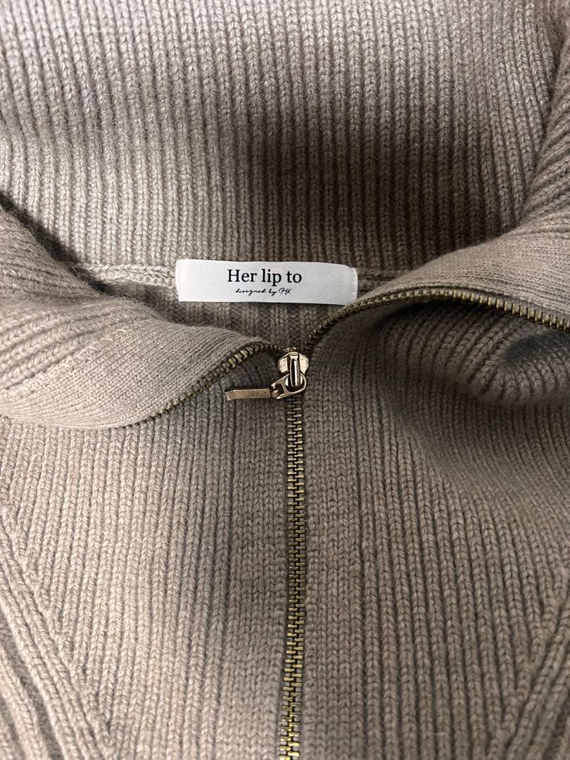 herlipto Half Zip Knit Mini Dress Mサイズ