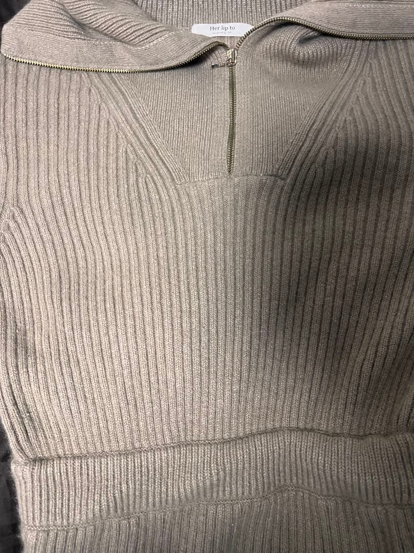 herlipto Half Zip Knit Mini Dress Mサイズ