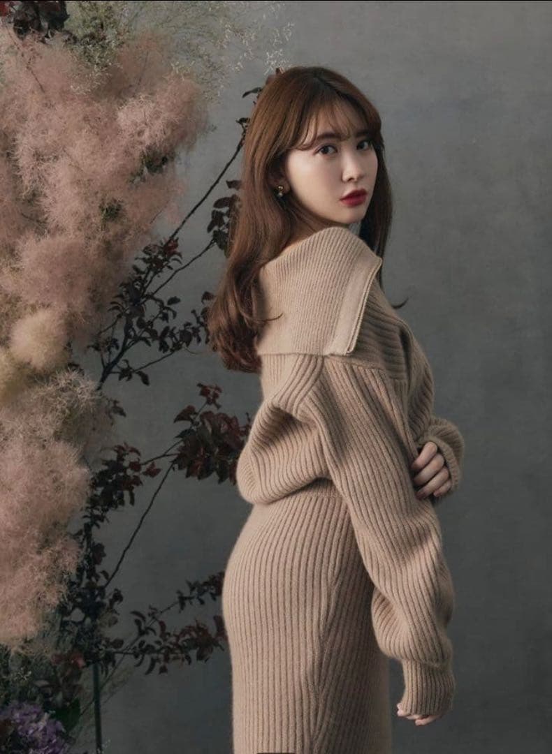 herlipto Half Zip Knit Mini Dress Mサイズ