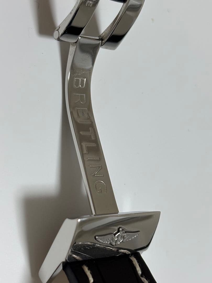 Breitling ブラック クロコレザーベルト ブライトリング　純正