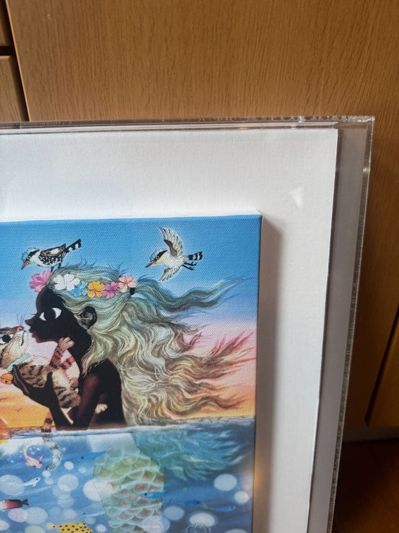 け*ん様 藤城清治「夕日の中の愛の奇蹟」キャンバスジクレー 直筆サイン 版画 絵