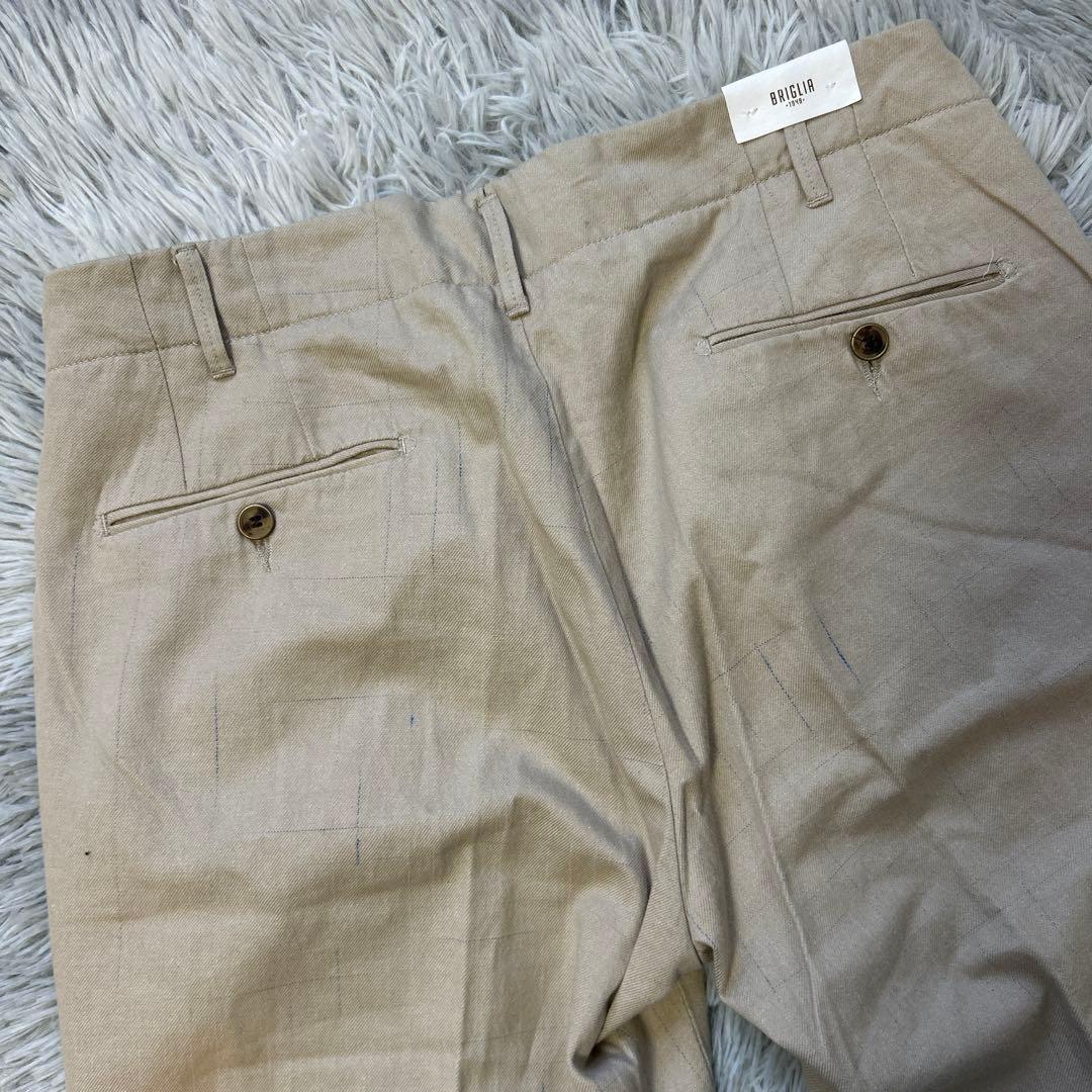 【新品】BRIGLIA 1949 ストライプ スラックス チノパン 48サイズ