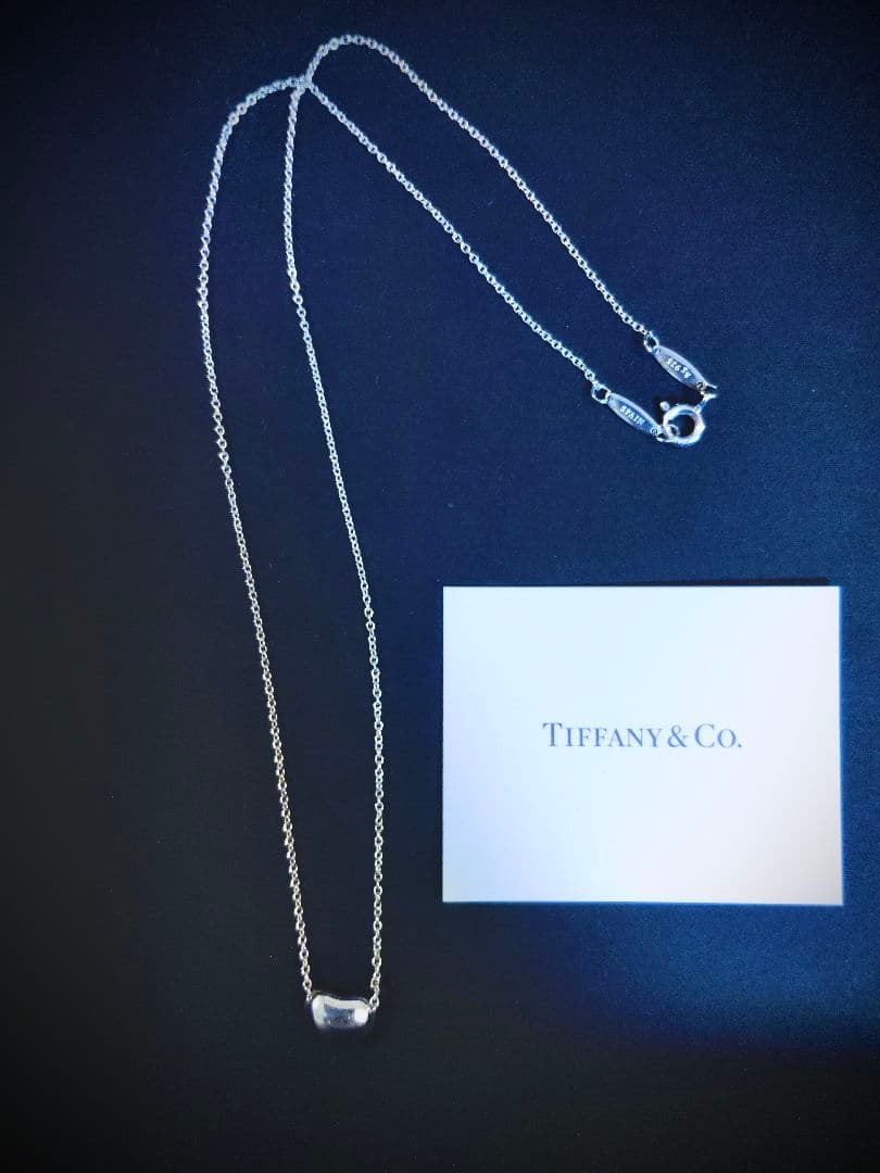 【極美品】ティファニー　ビーンデザインペンダント　ネックレス　シルバー925