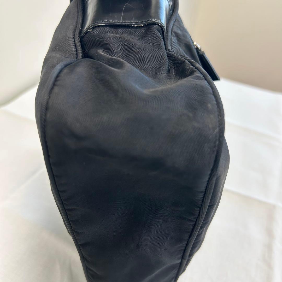 【訳あり品】プラダ ショルダーバッグ ブラック 三角ロゴ ナイロンBT0166