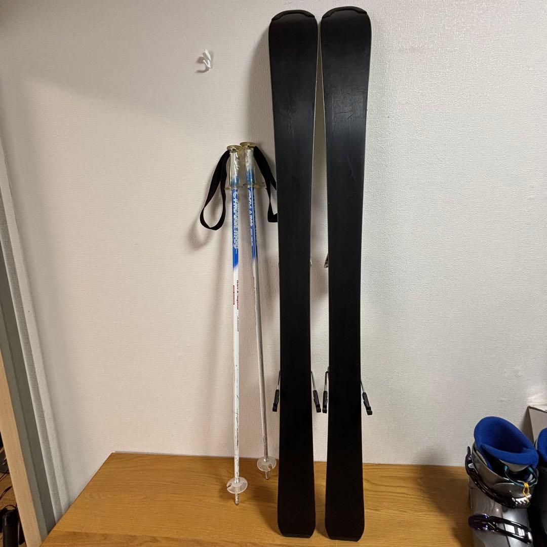 ジュニアスキーセット　ストック付　Salomon 120cm 23-23.5cm