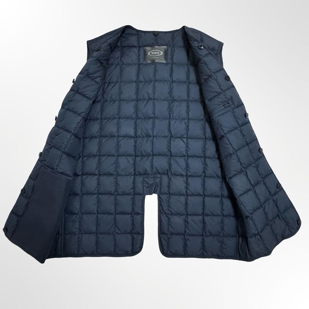 TODS トッズ ダウンライナー ロングコート メンズ L ネイビー系 イタリア