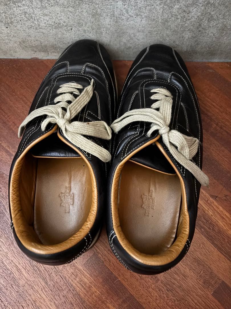 HERMES エルメス ローカットレザースニーカー 42 26.5cm