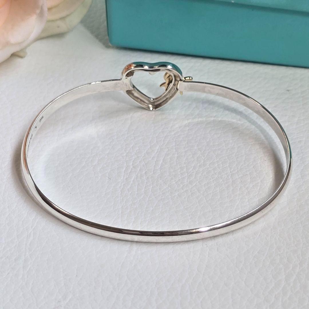 希少✨ティファニー ハート リボン バングル SV925/18Kコンビ