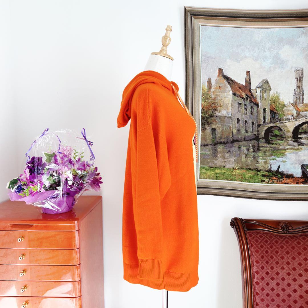 美品HERMESエルメス パーカー シェーヌダンクル　カシミヤニット　ワンピース