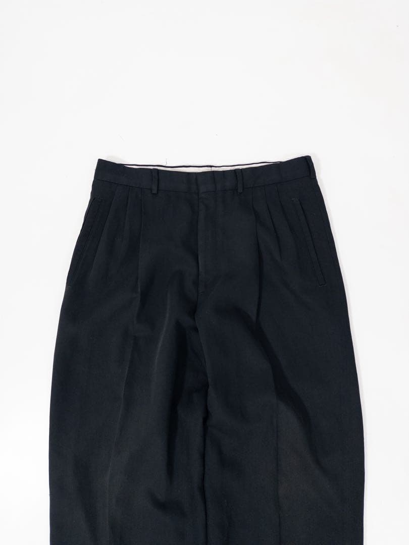90s 3タックレーヨンワイドスラックス タックパンツ ヴィンテージ古着