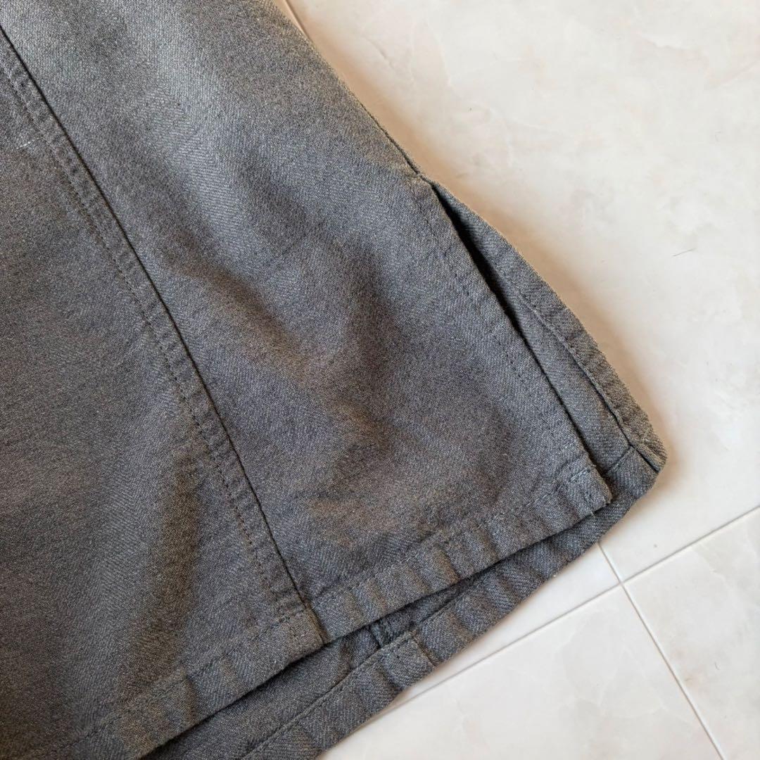 プランテーション Plantation Vネックロングワンピース グレー M