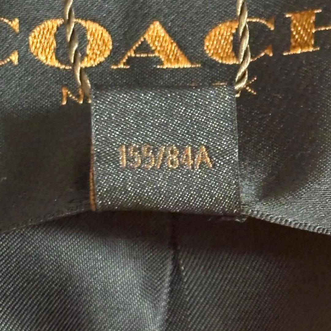 極美品 コーチCOACH オレンジ トレンチコート ベルト　スペアボタン付き