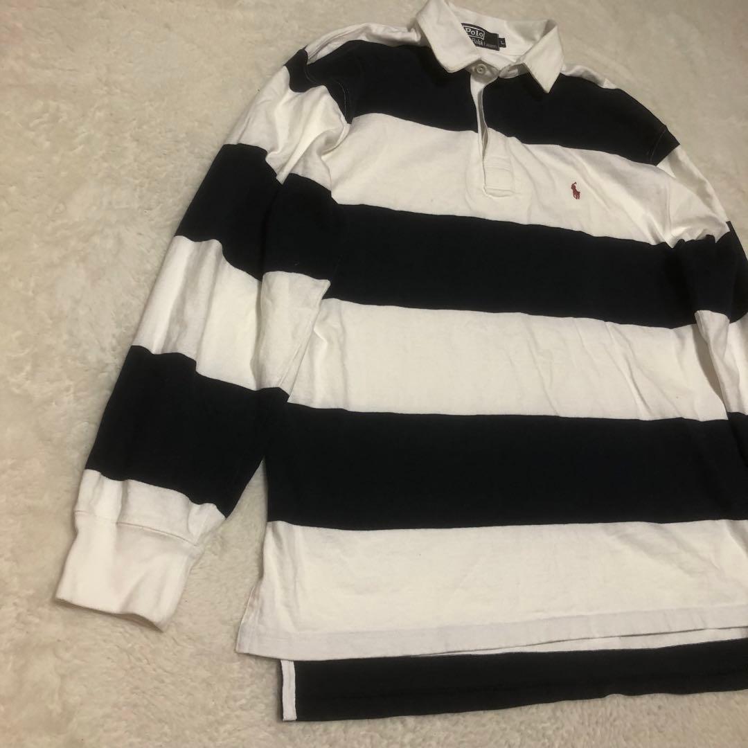 ポロラルフローレン　ラガーシャツ　ポロシャツ　ボーダー　ポニー刺繍　常田大希着用