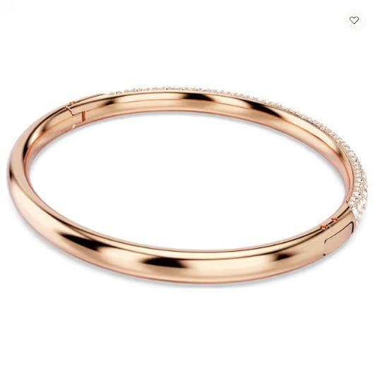 スワロフスキー Sublima バングル スノーパヴェ ローズゴールドトーン
