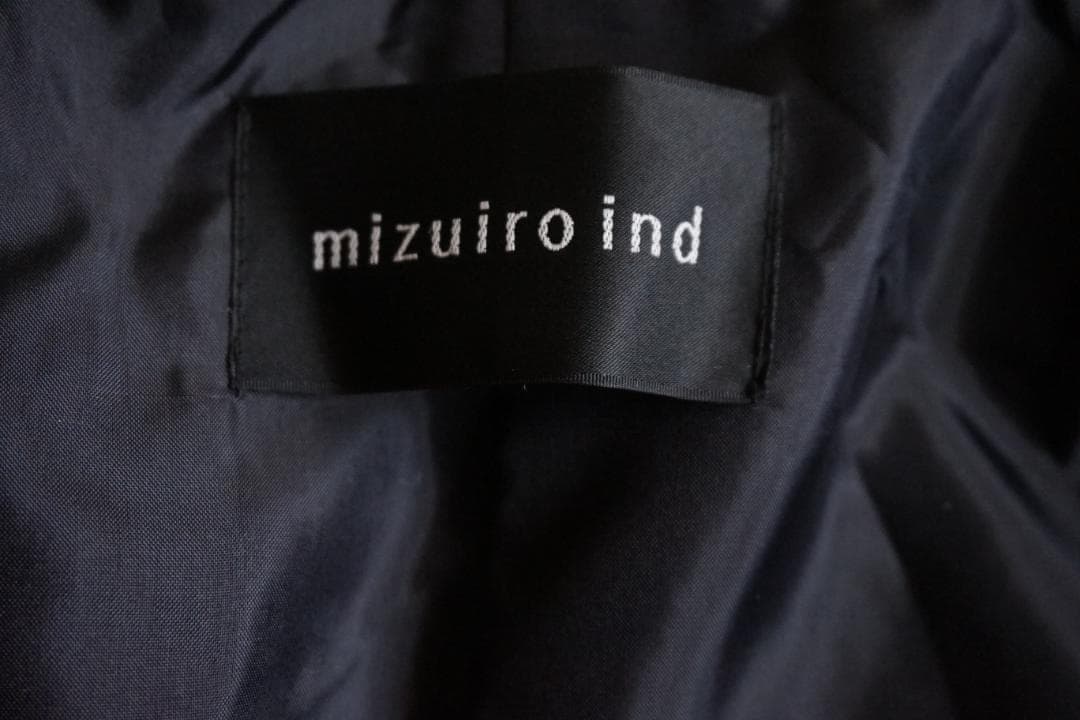 mizuiroind ミズイロインド　ノーカラーツイードフレアジャケット