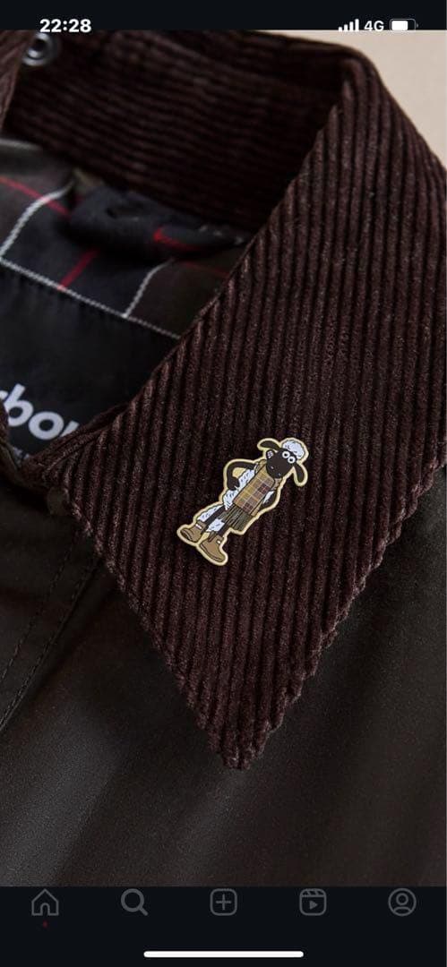 【非売品】バブアー×ひつじのショーン コラボピンバッジ【２個セット】