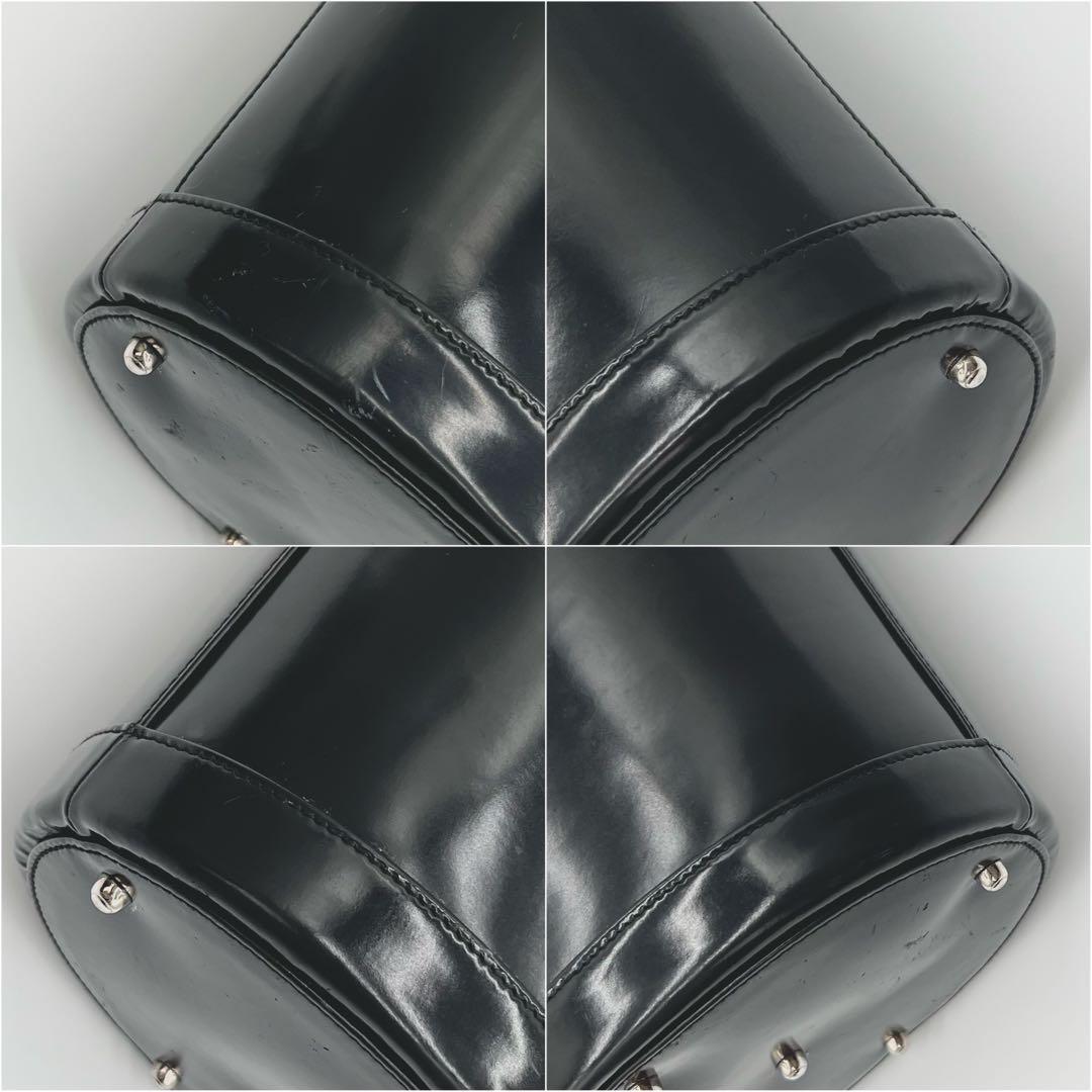 GUCCI ショルダー バッグ デカロゴ 巾着 バケツ 2way ブラック