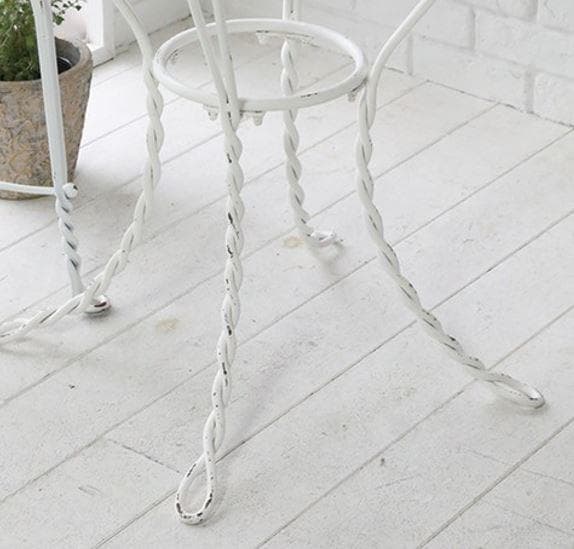 パティオ ラウンドテーブル ホワイト コベントガーデン アイアン NY-41