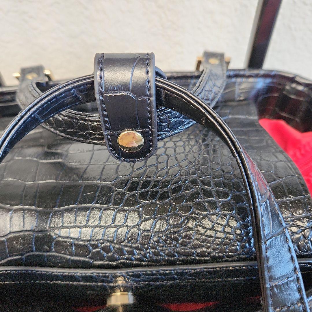 専用出品✩.*˚スワニー キャリーバッグ　キャリーカート クロコ型押し