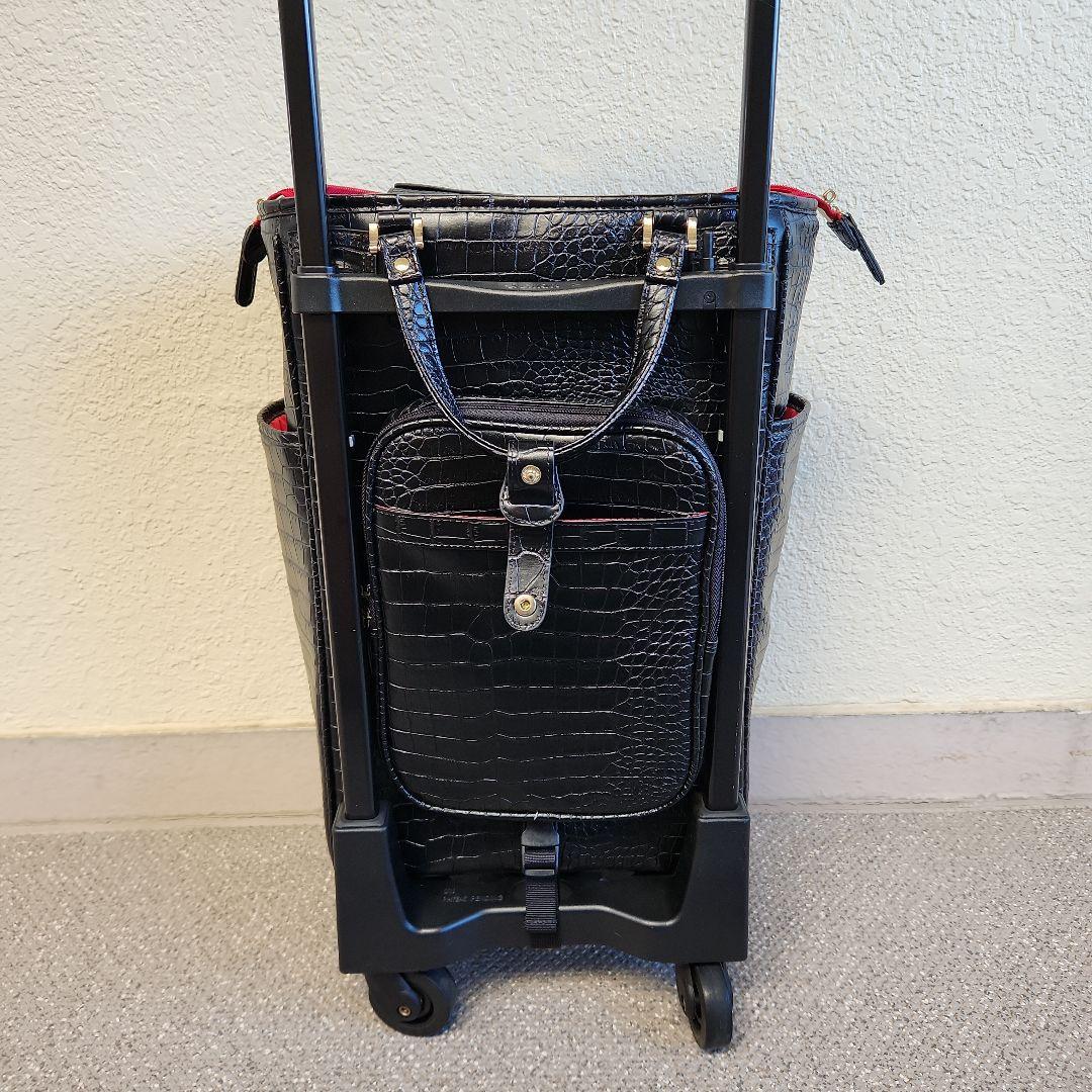 専用出品✩.*˚スワニー キャリーバッグ　キャリーカート クロコ型押し