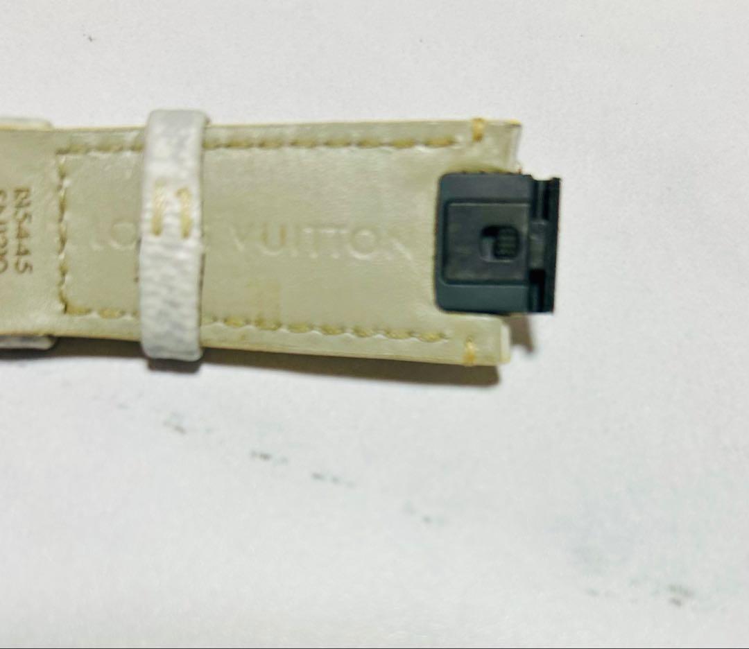LOUIS VUITTON ホワイトレザーベルト 凸部12mm