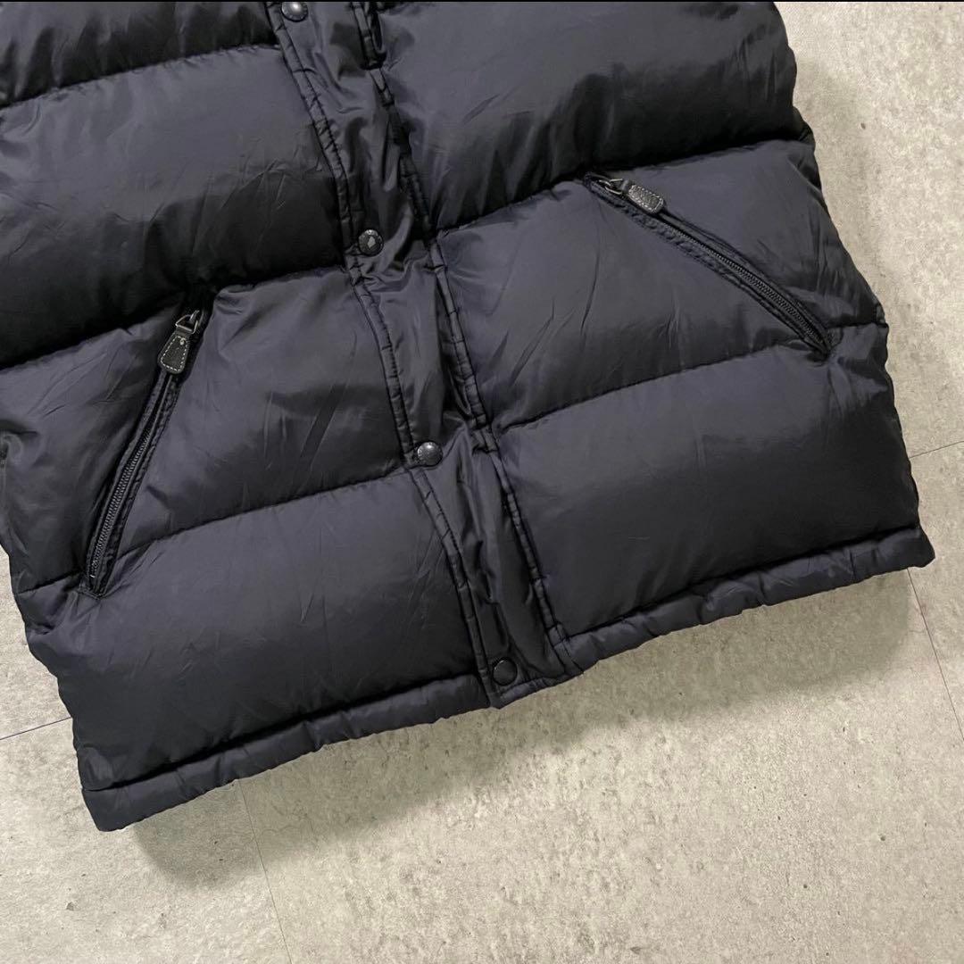 POLO RALPH LAURENダウンベスト フード収納ブラックオレンジポニー