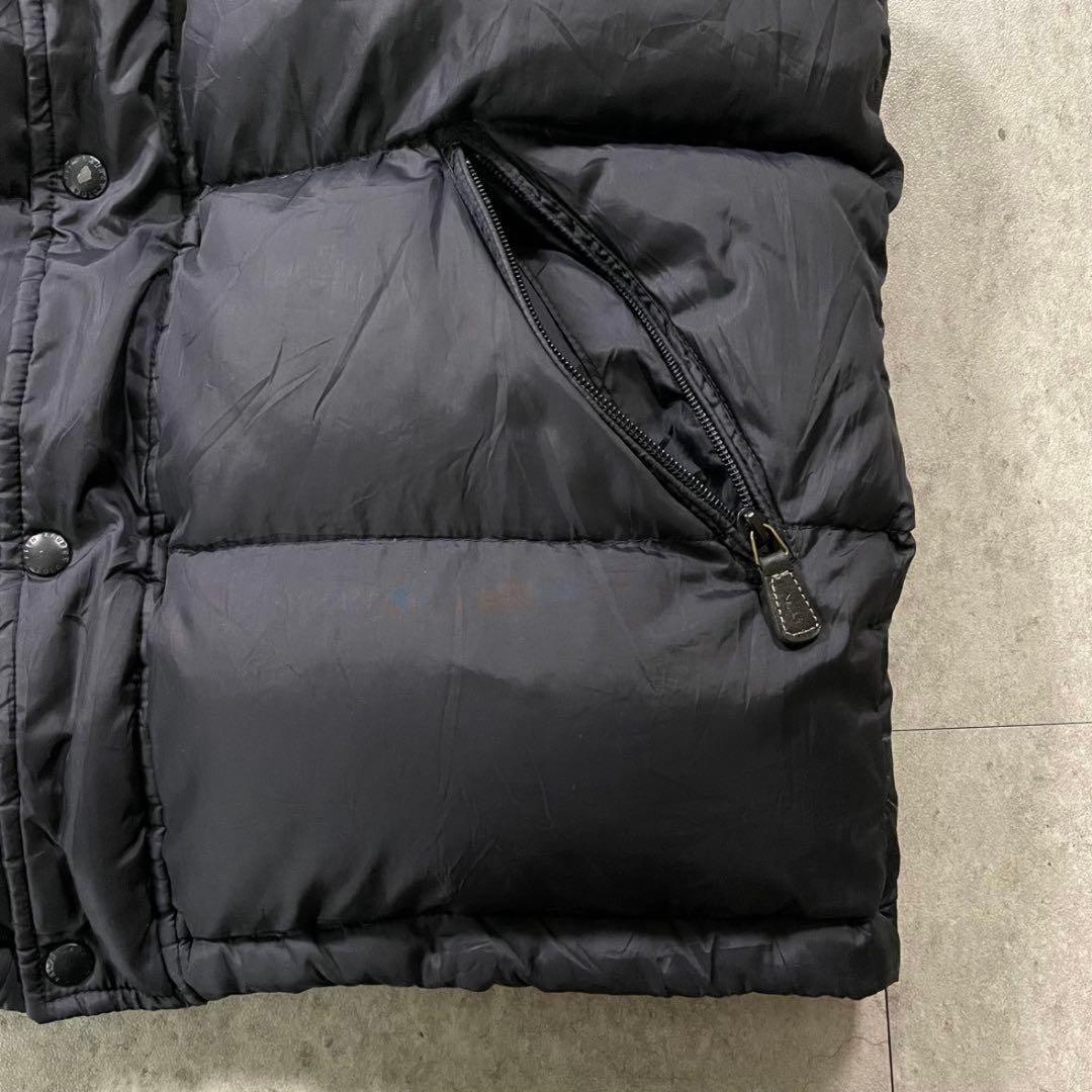 POLO RALPH LAURENダウンベスト フード収納ブラックオレンジポニー