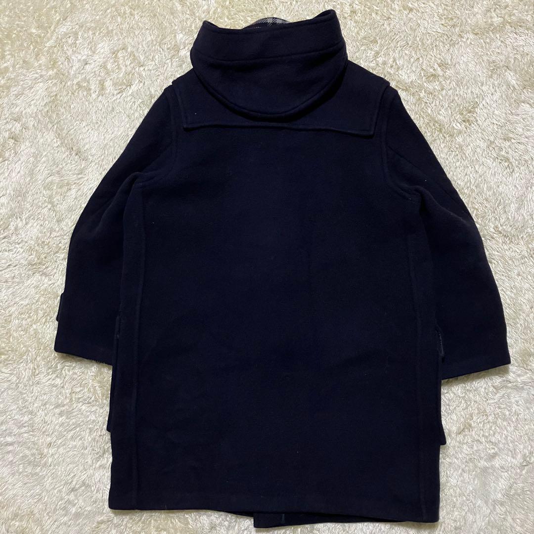 バーバリーロンドン　ダッフルコート　ノバチェック　ロング　ネイビー　英国製　L