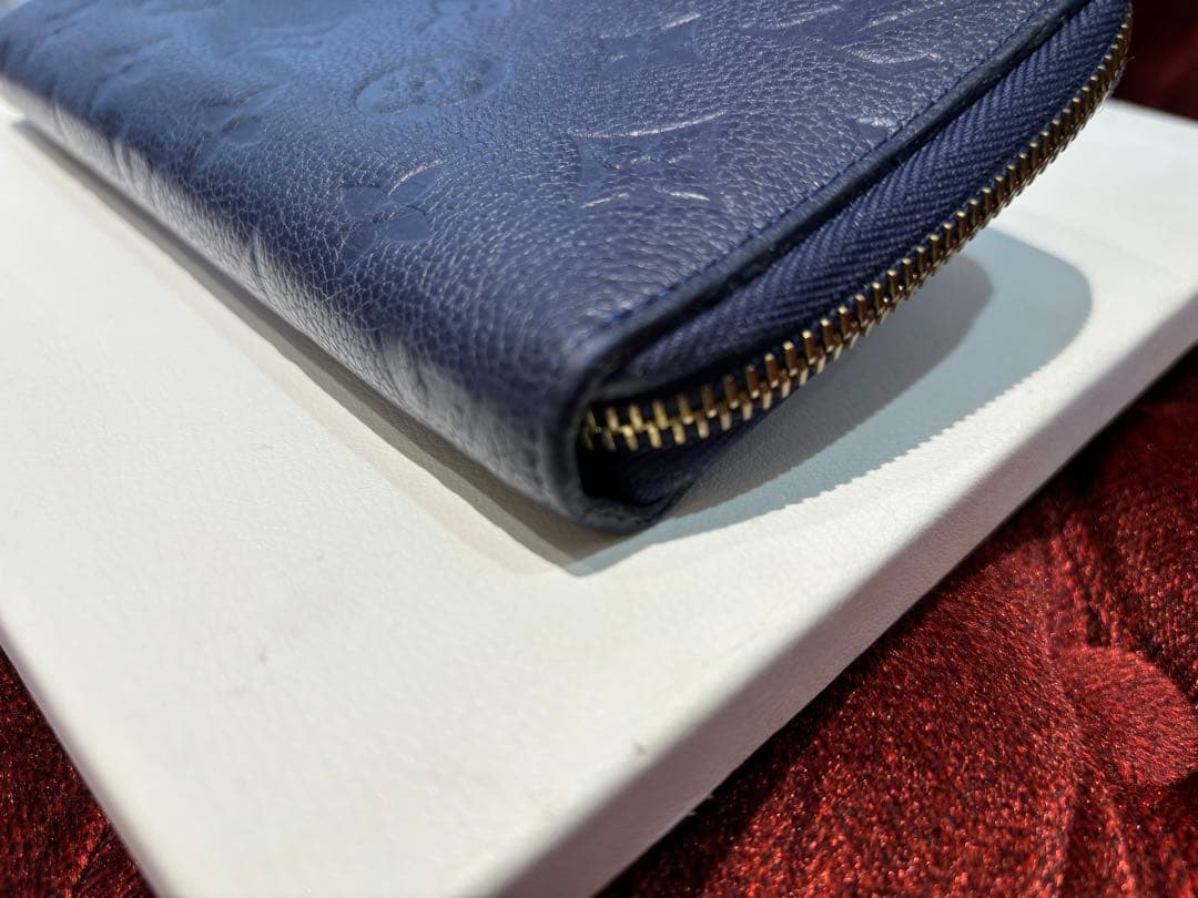 ルイヴィトン モノグラム アンプラント スクレットロン ネイビー 長財布