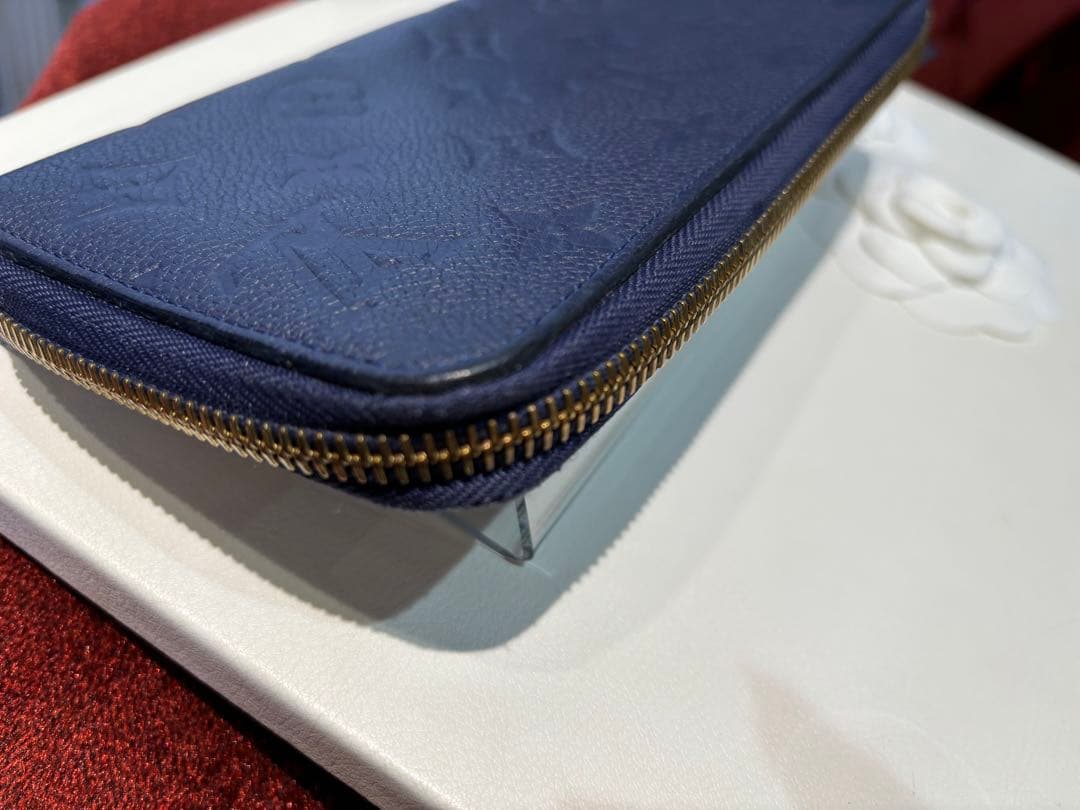 ルイヴィトン モノグラム アンプラント スクレットロン ネイビー 長財布