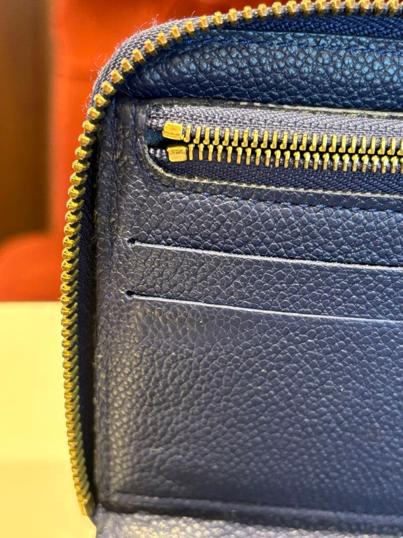 ルイヴィトン モノグラム アンプラント スクレットロン ネイビー 長財布
