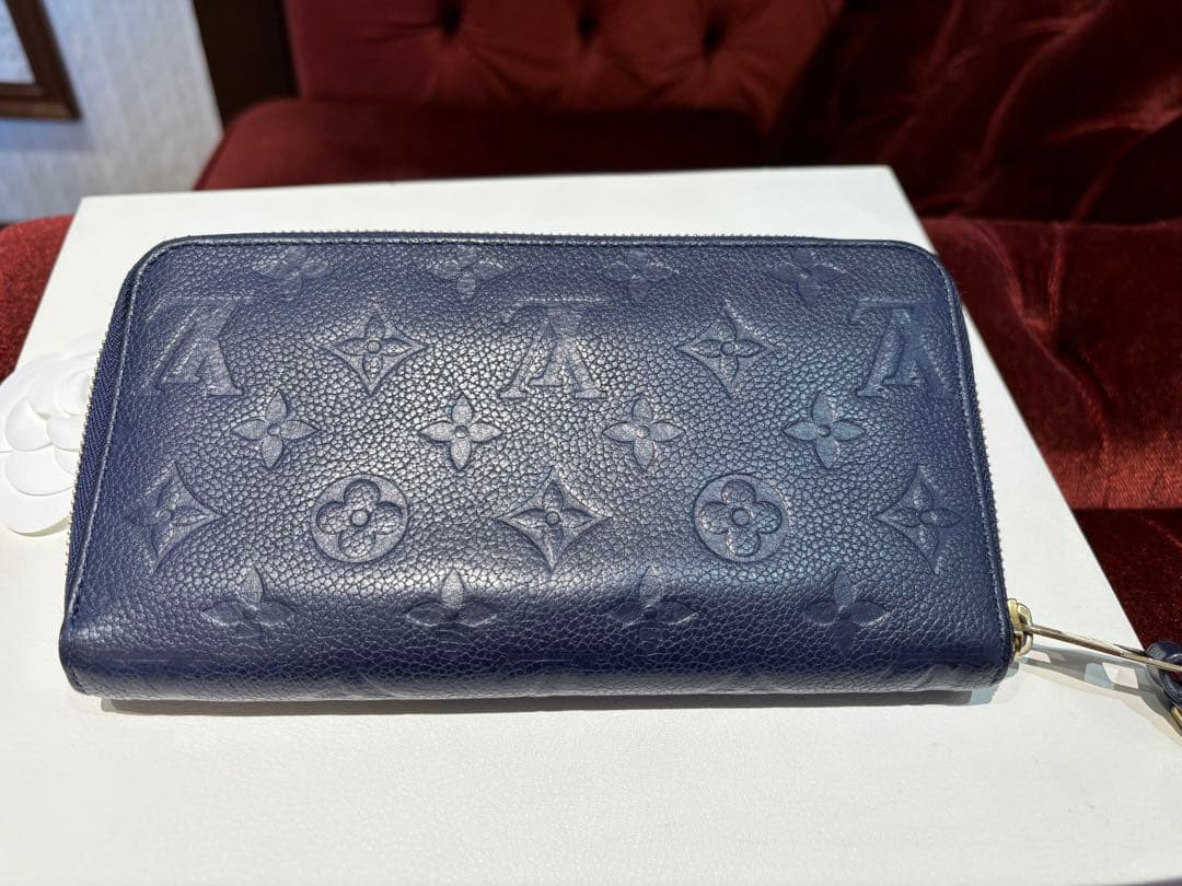 ルイヴィトン モノグラム アンプラント スクレットロン ネイビー 長財布