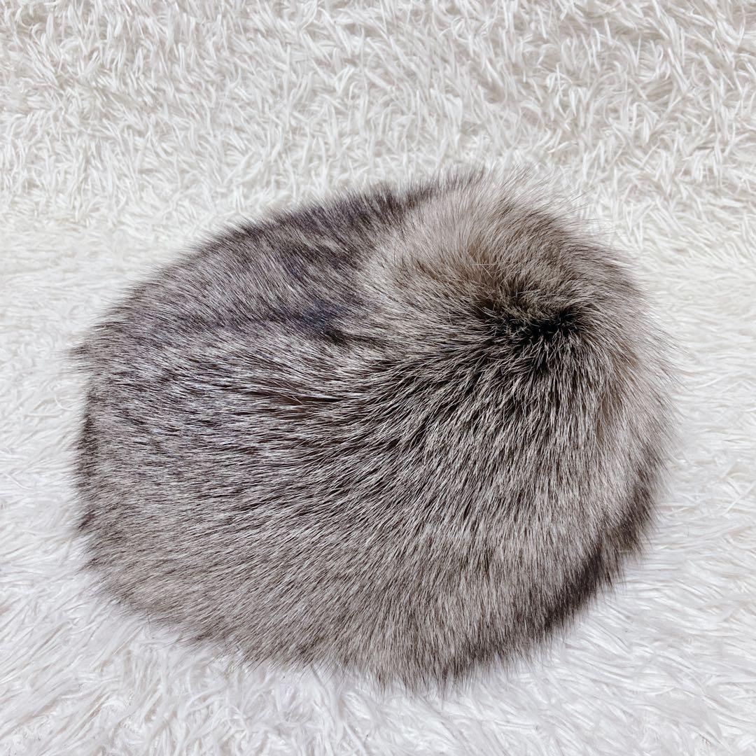 【新品未使用タグ付き】ブルーフロストフォックスファー　ハット　帽子　ロシアン帽