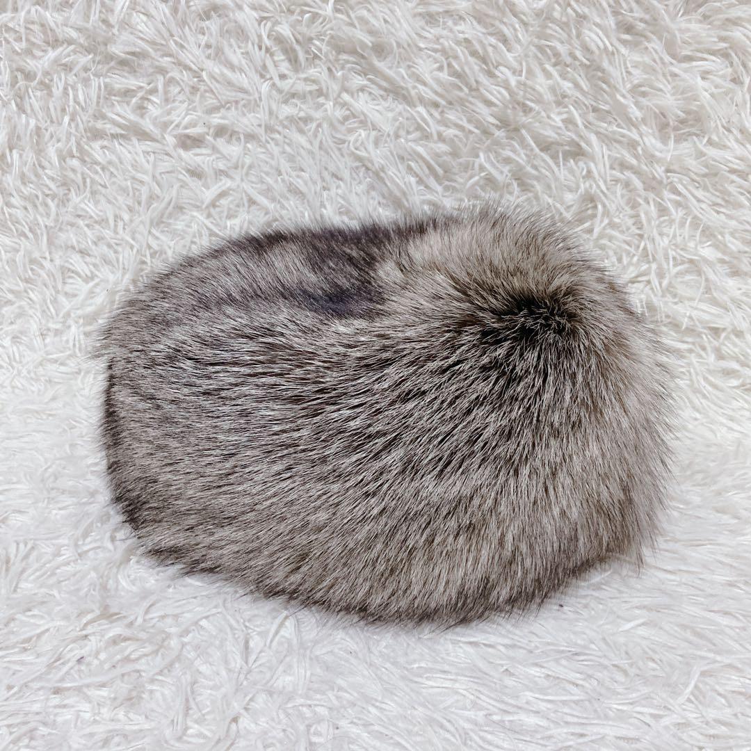 【新品未使用タグ付き】ブルーフロストフォックスファー　ハット　帽子　ロシアン帽