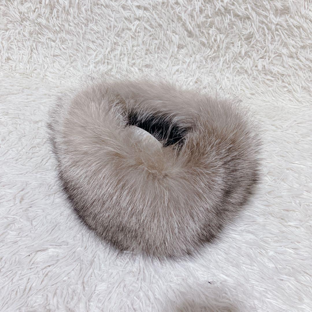 【新品未使用タグ付き】ブルーフロストフォックスファー　ハット　帽子　ロシアン帽