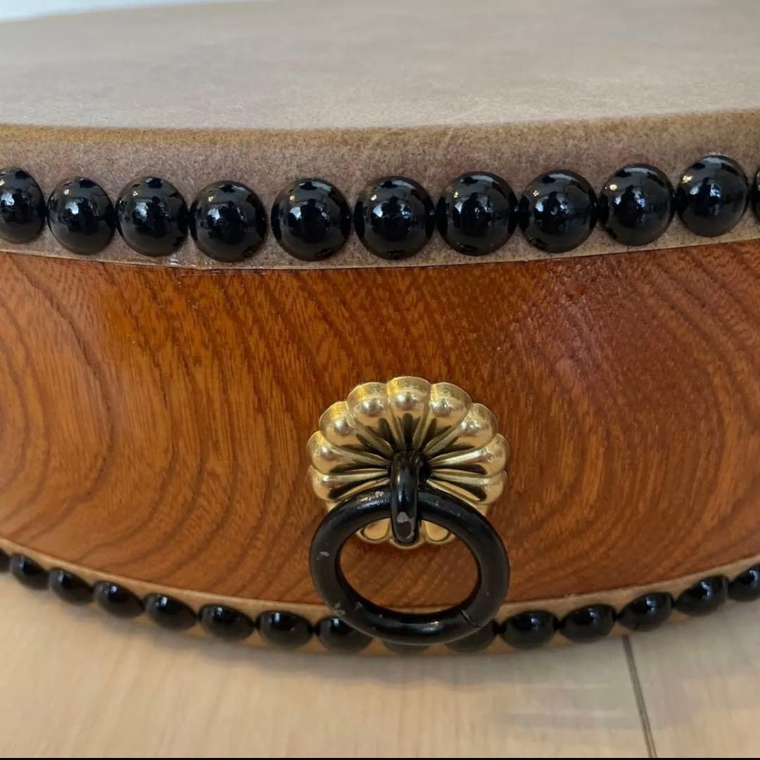 和太鼓 平太鼓 33cm 1尺1寸　和楽器 上鳴 日本製　くりぬき　本革