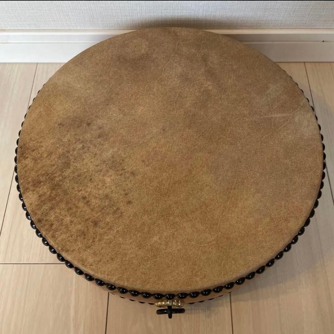 和太鼓 平太鼓 33cm 1尺1寸　和楽器 上鳴 日本製　くりぬき　本革