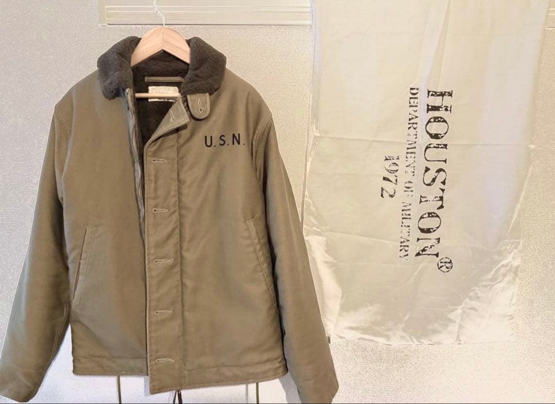 HOUSTON デッキジャケットN1極美品ミリタリー made in Japan