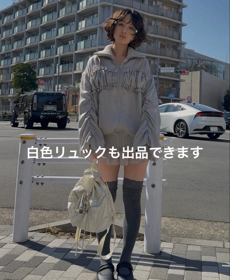 pellicule♡ribbon gather lib blouson