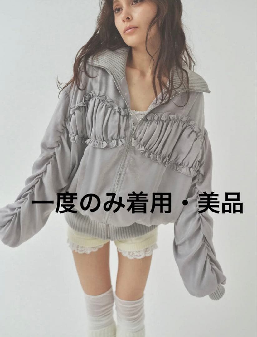 pellicule♡ribbon gather lib blouson