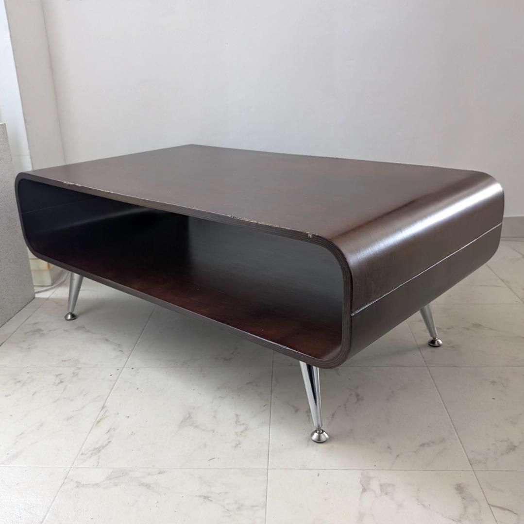 ミッドセンチュリー モダン 曲木 オープンシェルフ テーブル スペースエイジ