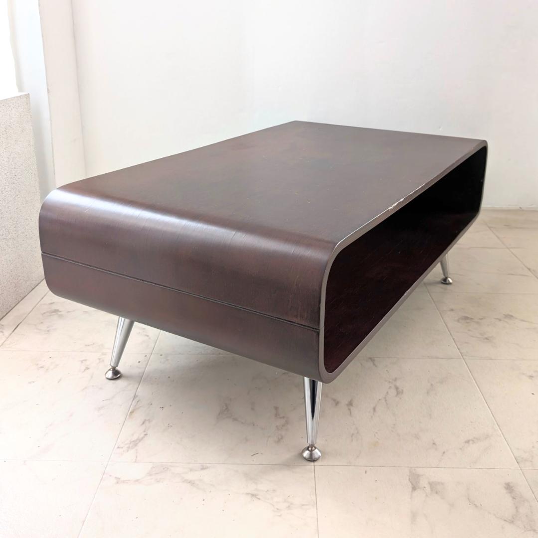 ミッドセンチュリー モダン 曲木 オープンシェルフ テーブル スペースエイジ