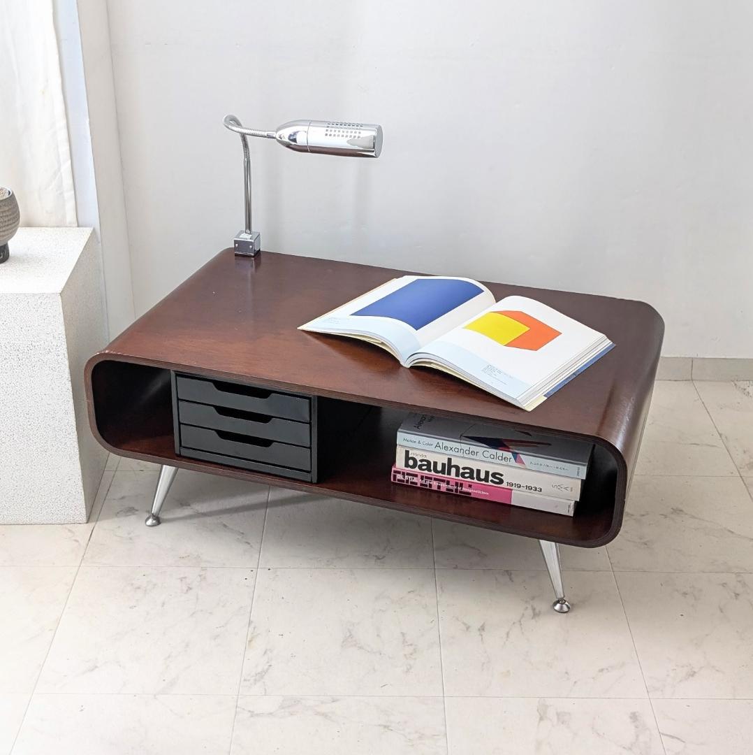 ミッドセンチュリー モダン 曲木 オープンシェルフ テーブル スペースエイジ