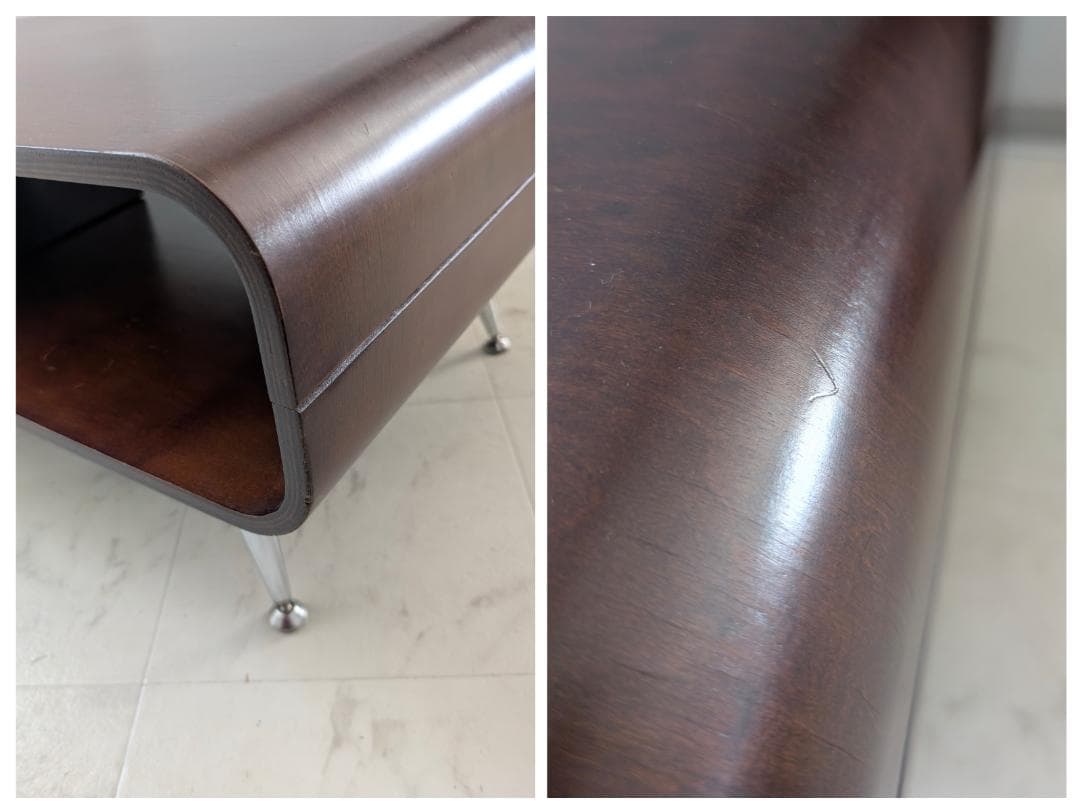 ミッドセンチュリー モダン 曲木 オープンシェルフ テーブル スペースエイジ