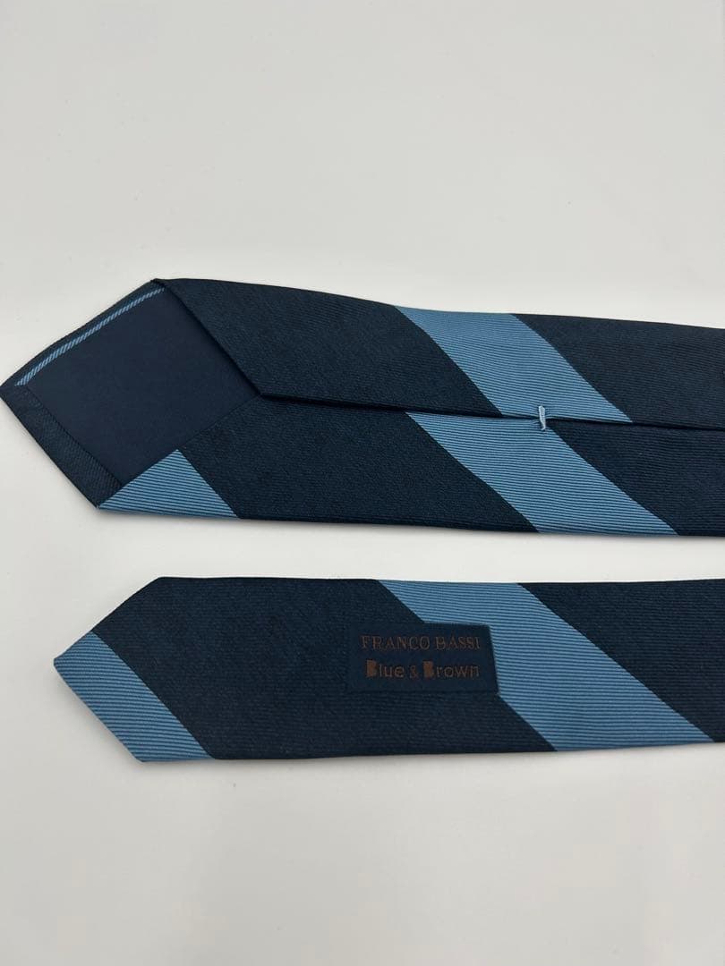 新品未使用　FRANCO BASSI ネクタイ　フランコバッシ　ネイビーブルー